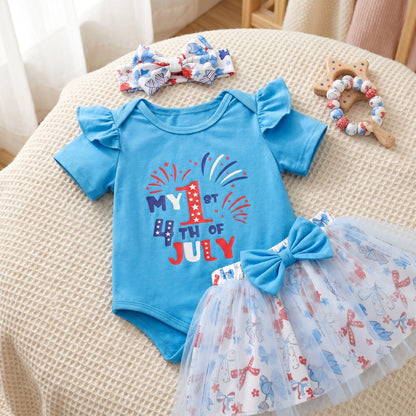 Petal 4th of July Baby Set