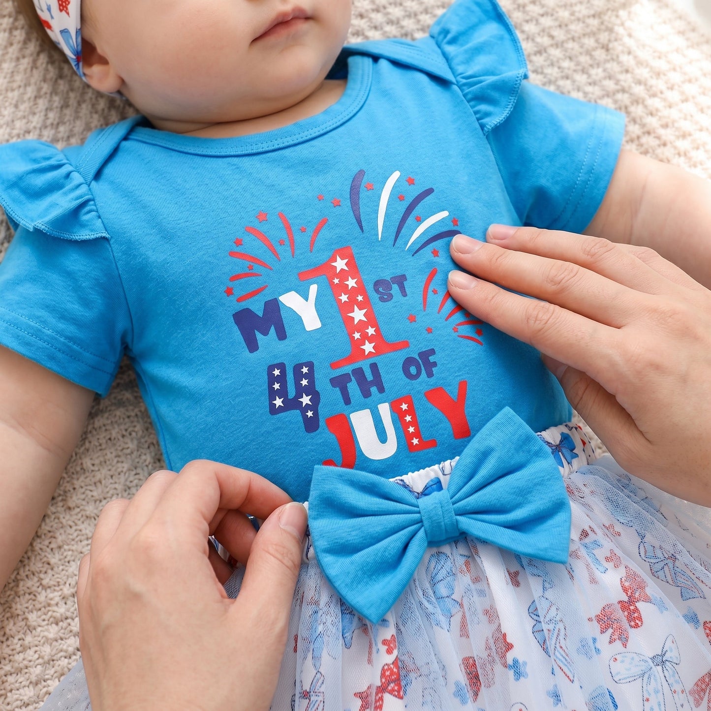 Petal 4th of July Baby Set