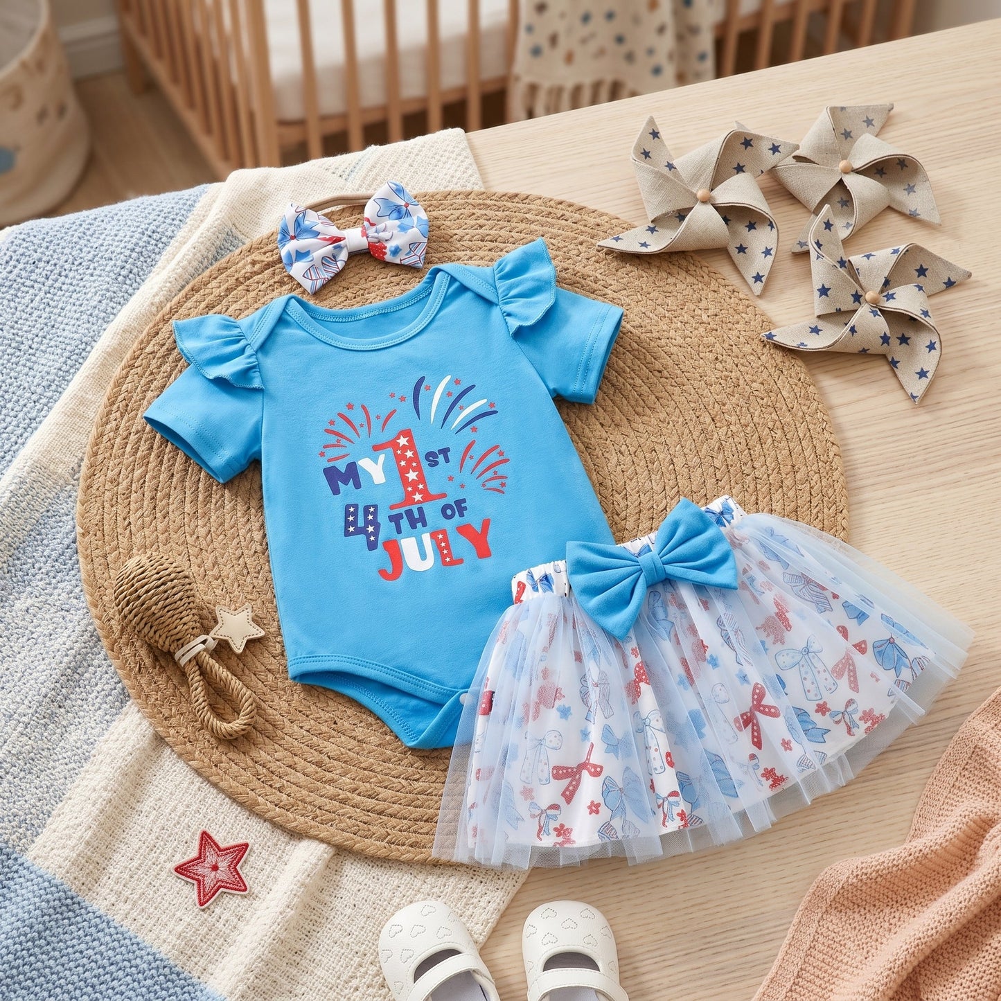 Petal 4th of July Baby Set