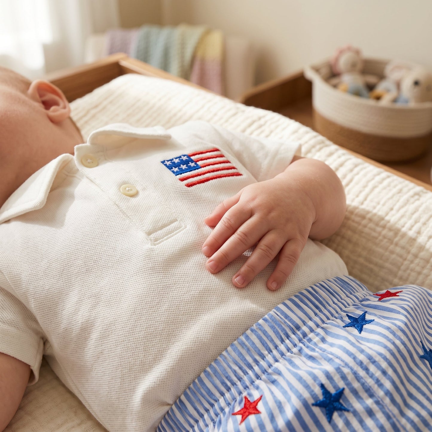 Star 4th of July Baby Set
