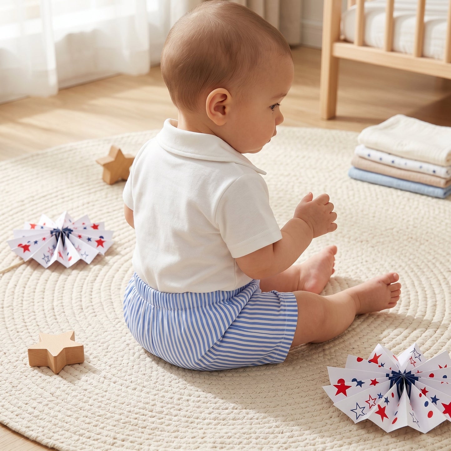 Star 4th of July Baby Set
