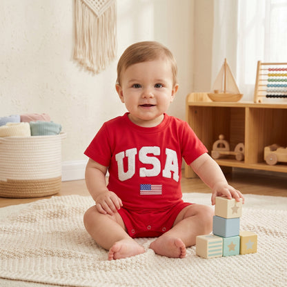 Sunny Patriotic Baby Romper