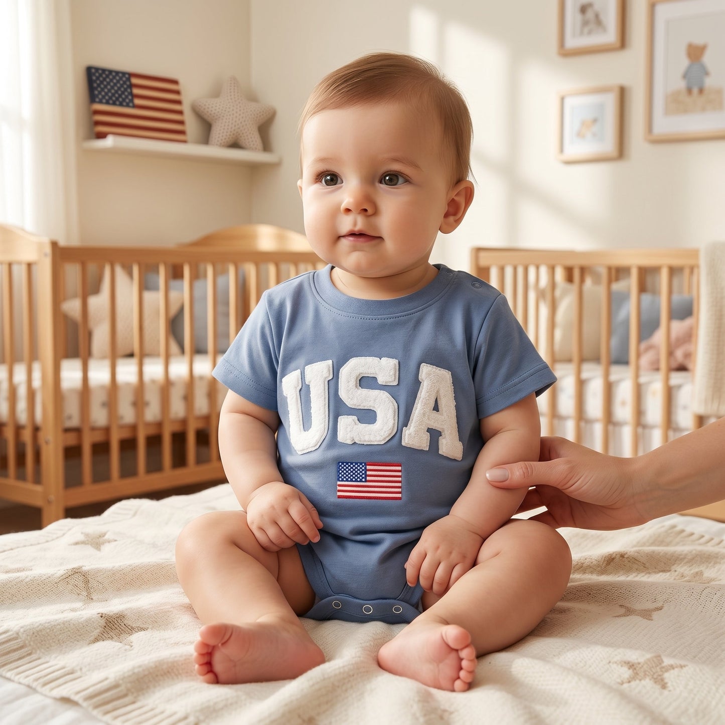 Sunny Patriotic Baby Romper