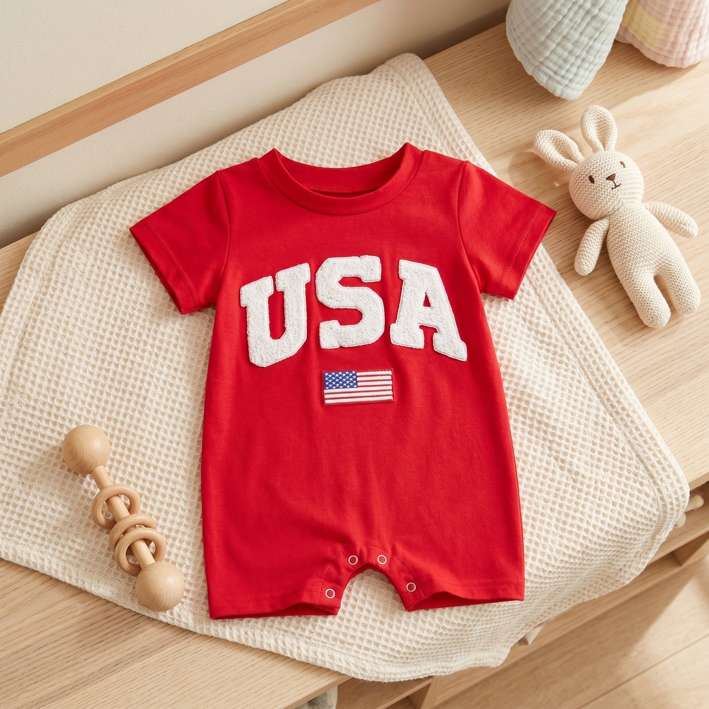 Sunny Patriotic Baby Romper