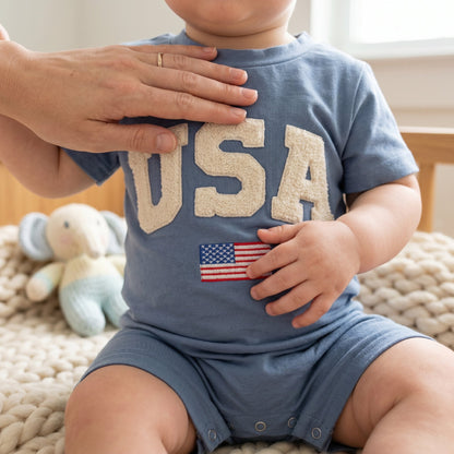 Sunny Patriotic Baby Romper