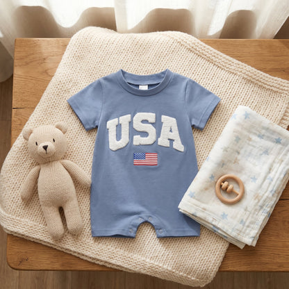 Sunny Patriotic Baby Romper