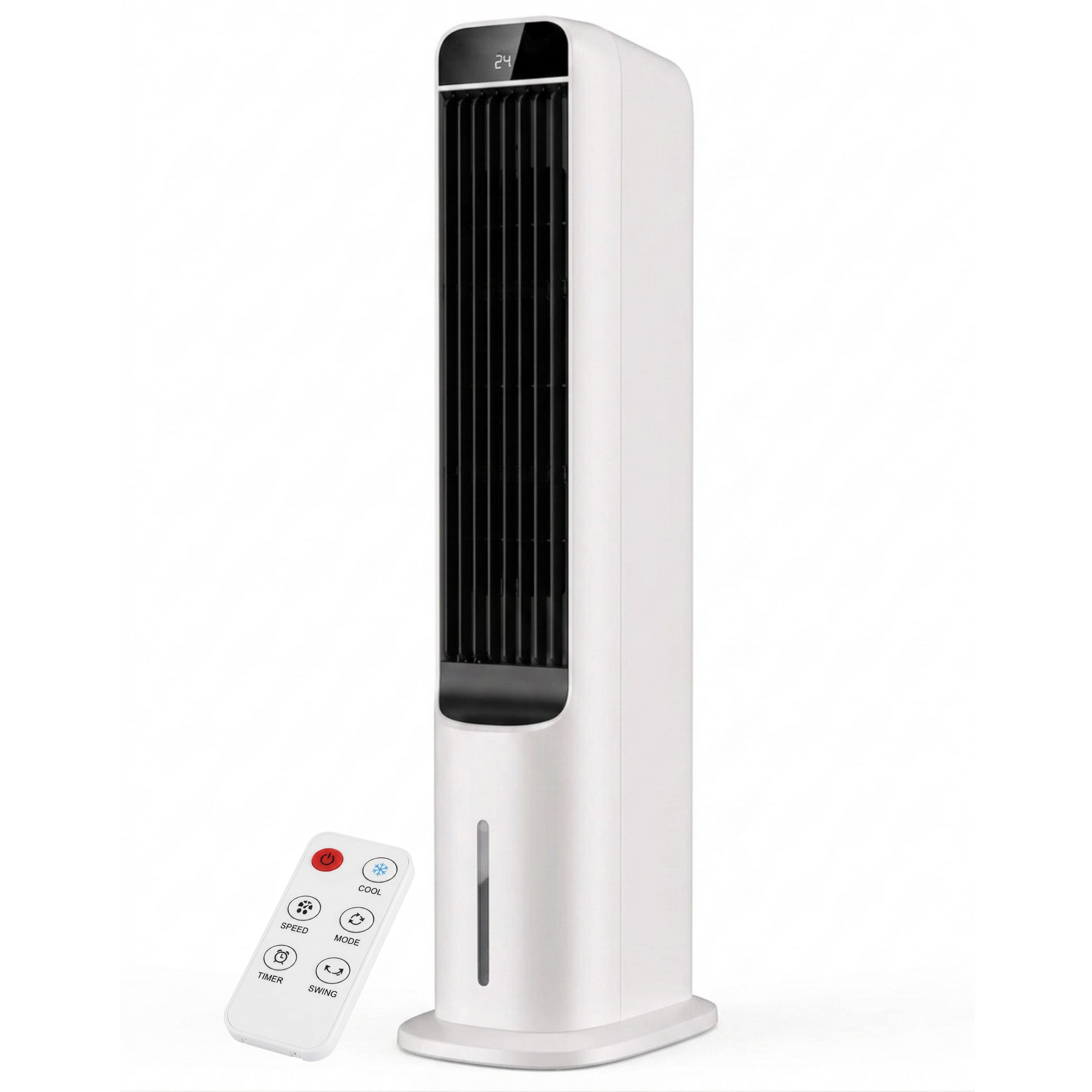 41-Inch Portable Evaporative Air Cooler with Remote Timer Control