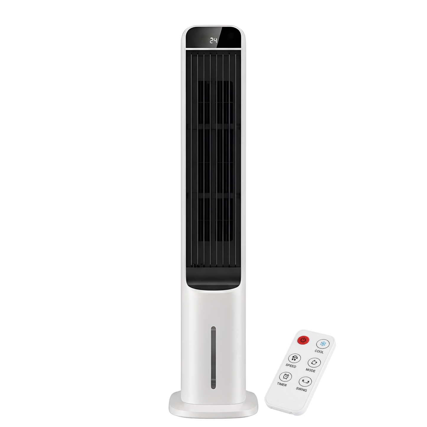 41-Inch Portable Evaporative Air Cooler with Remote Timer Control