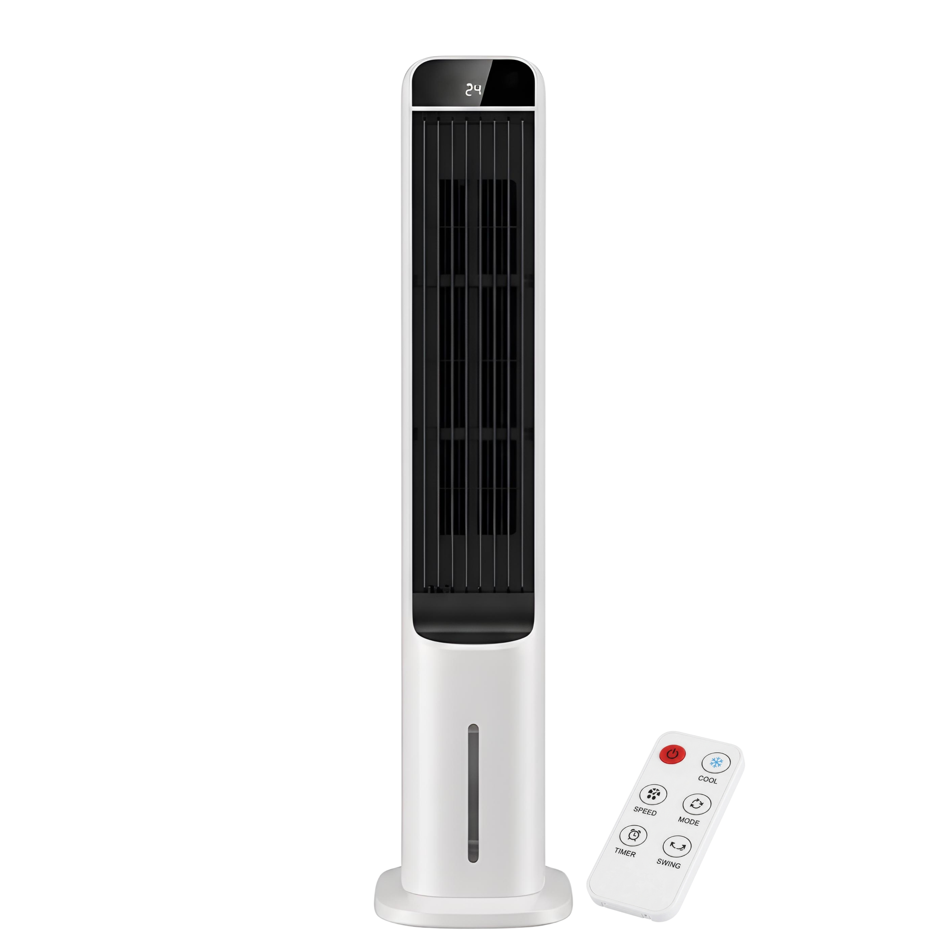 41-Inch Portable Evaporative Air Cooler with Remote Timer Control