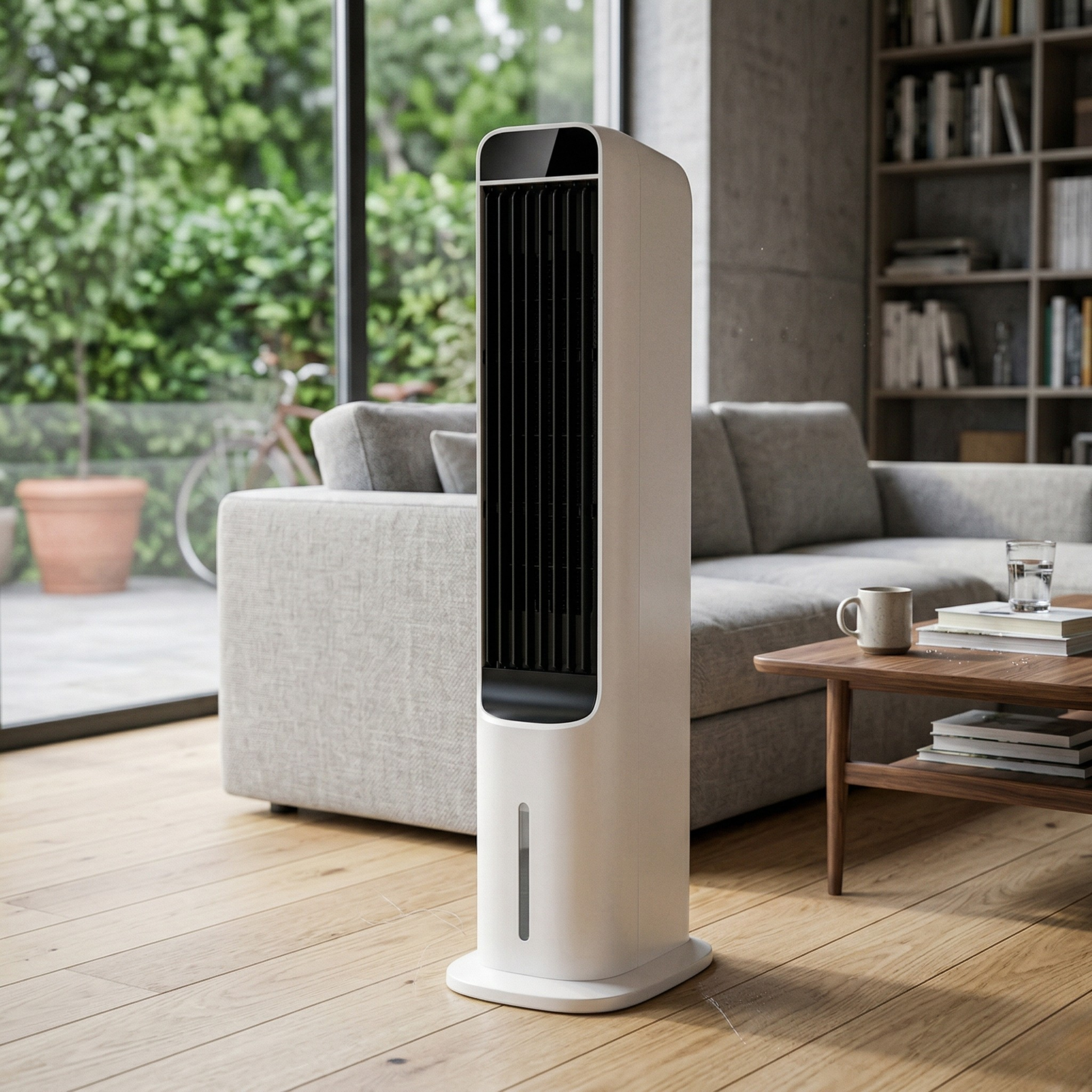 41-Inch Portable Evaporative Air Cooler with Remote Timer Control