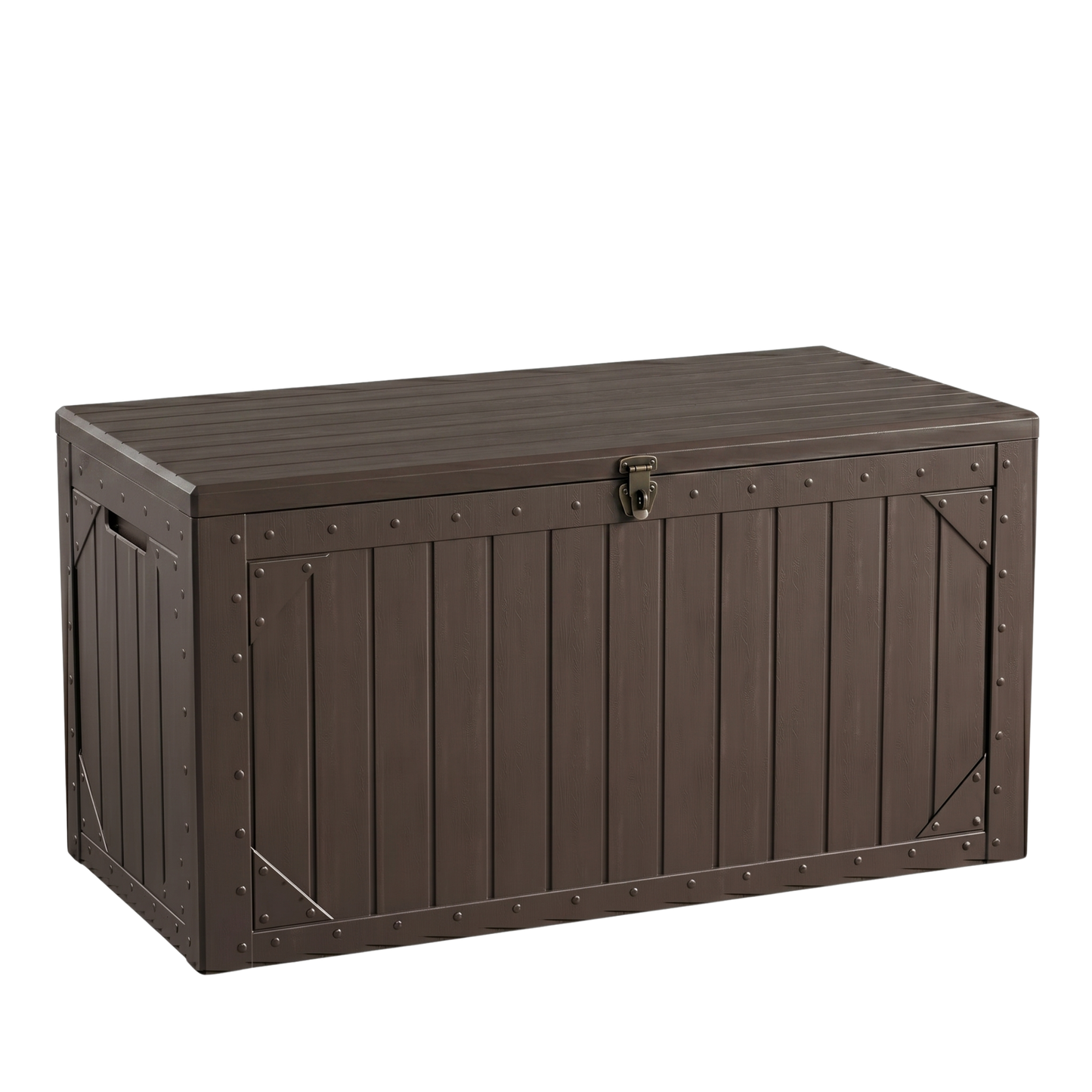 420 L Garden Storage Box, Resin Deck, Chest Lockable Flip Lid