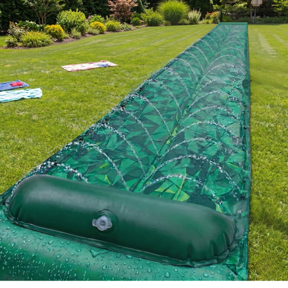 45 ft Double Lane Lawn Water Slide with Sprinkler and 2 Bodyboards
