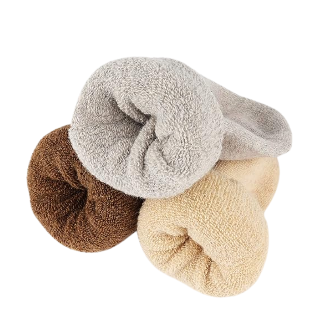 5 Pair Set Women’s Wool Blend Mid Calf Socks for Winter Wear