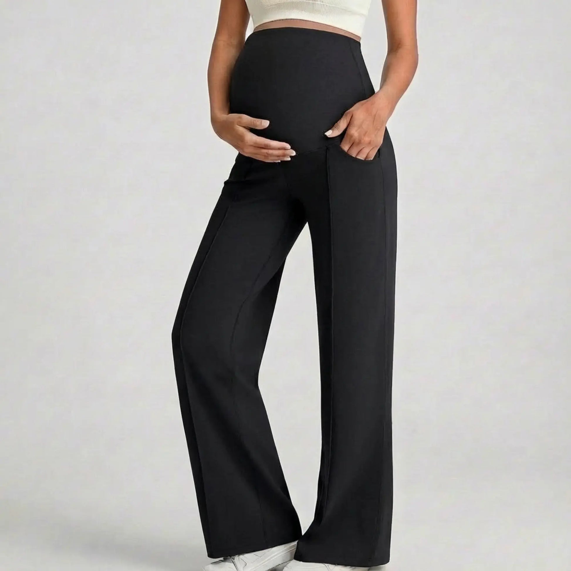 Cloud Flared Yoga Pants-Huggleo-Black-S