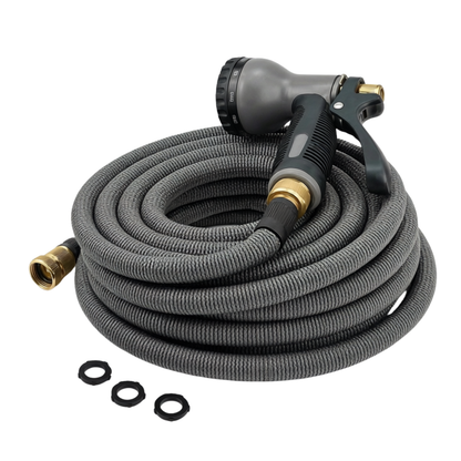 50 ft PVC Water Hose Assembly 150 PSI with 10 Pattern Nozzle