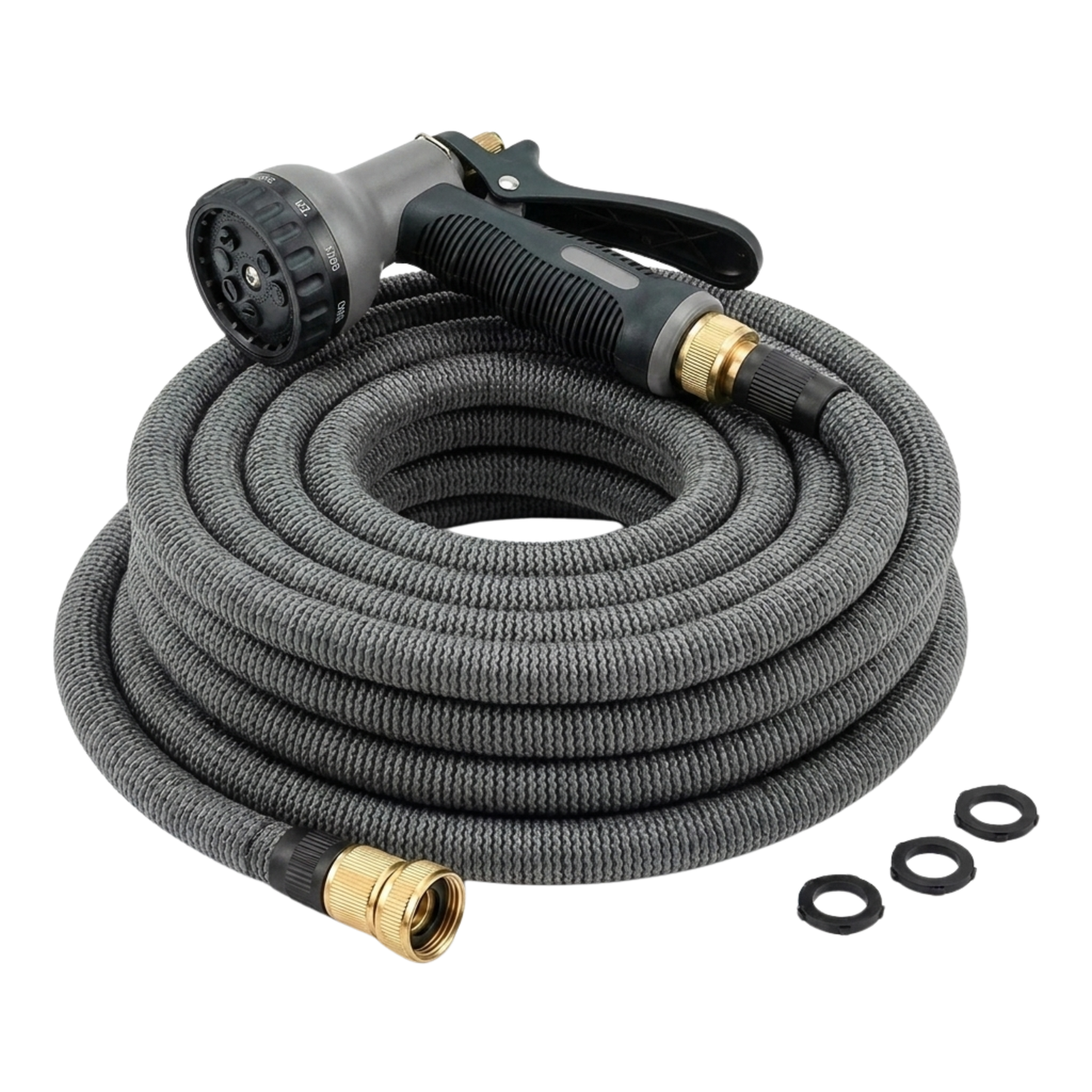 50 ft PVC Water Hose Assembly 150 PSI with 10 Pattern Nozzle