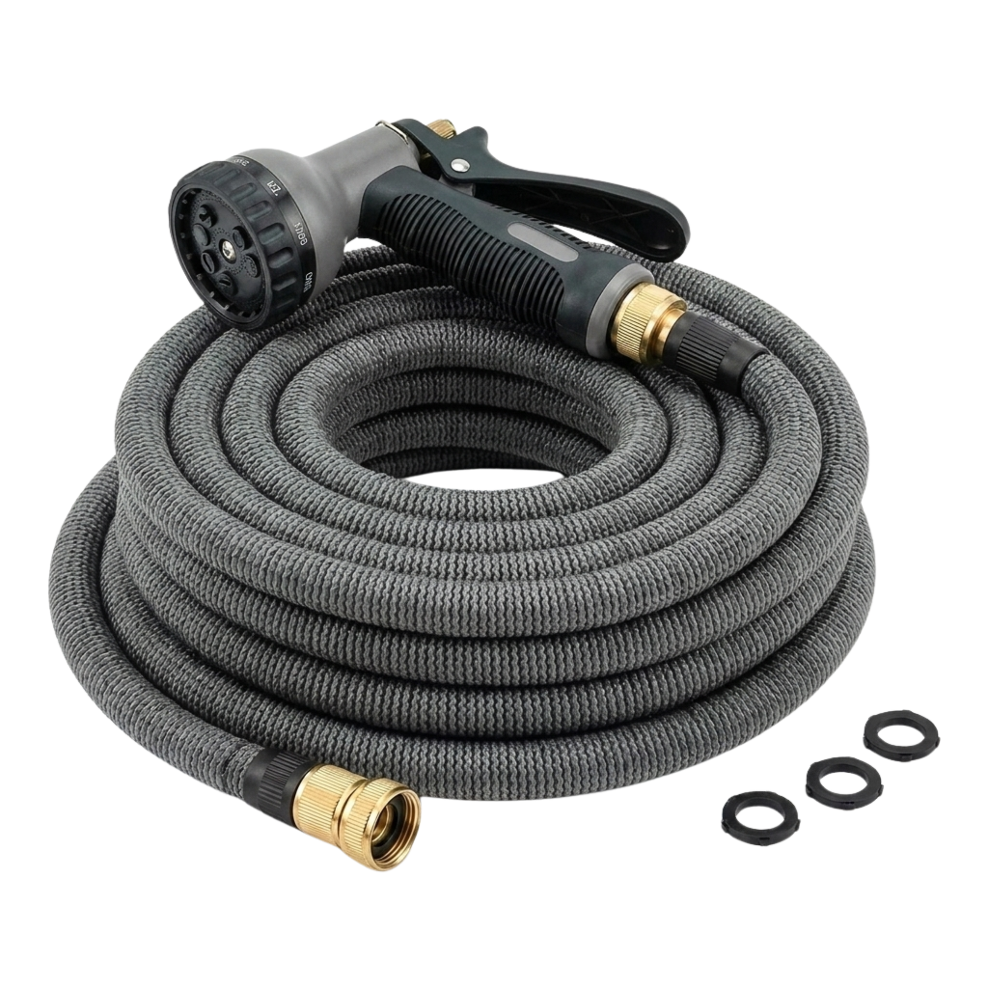 50 ft PVC Water Hose Assembly 150 PSI with 10 Pattern Nozzle