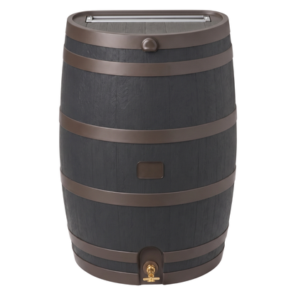 50 Gallon Rain Barrel with Brass Spigot Flat Back Water Tank