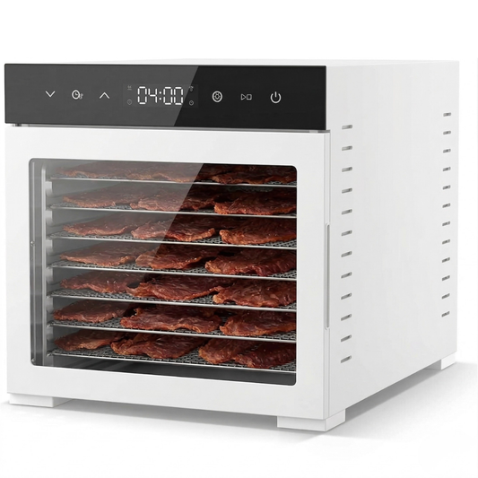 500W Food Dehydrator 8 Stainless Trays with Timer and Temp Control