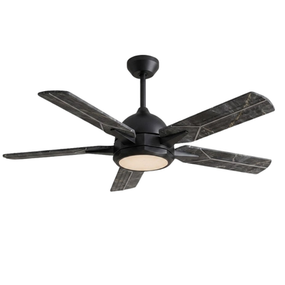 52-in Flush Mount Ceiling Fan with LED Light, Remote, App Control