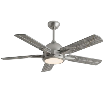 52-in Flush Mount Ceiling Fan with LED Light, Remote, App Control