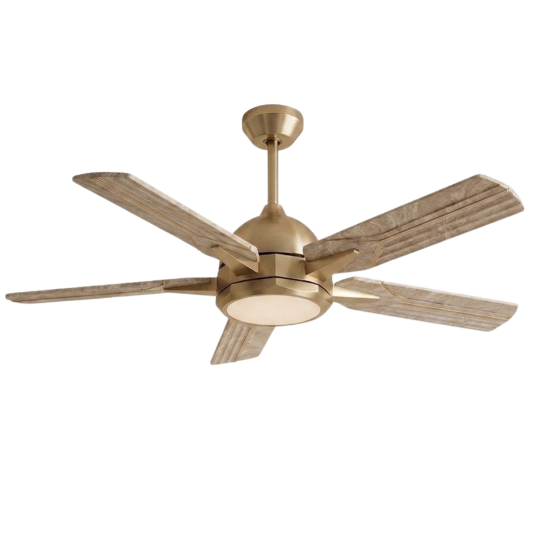 52-in Flush Mount Ceiling Fan with LED Light, Remote, App Control