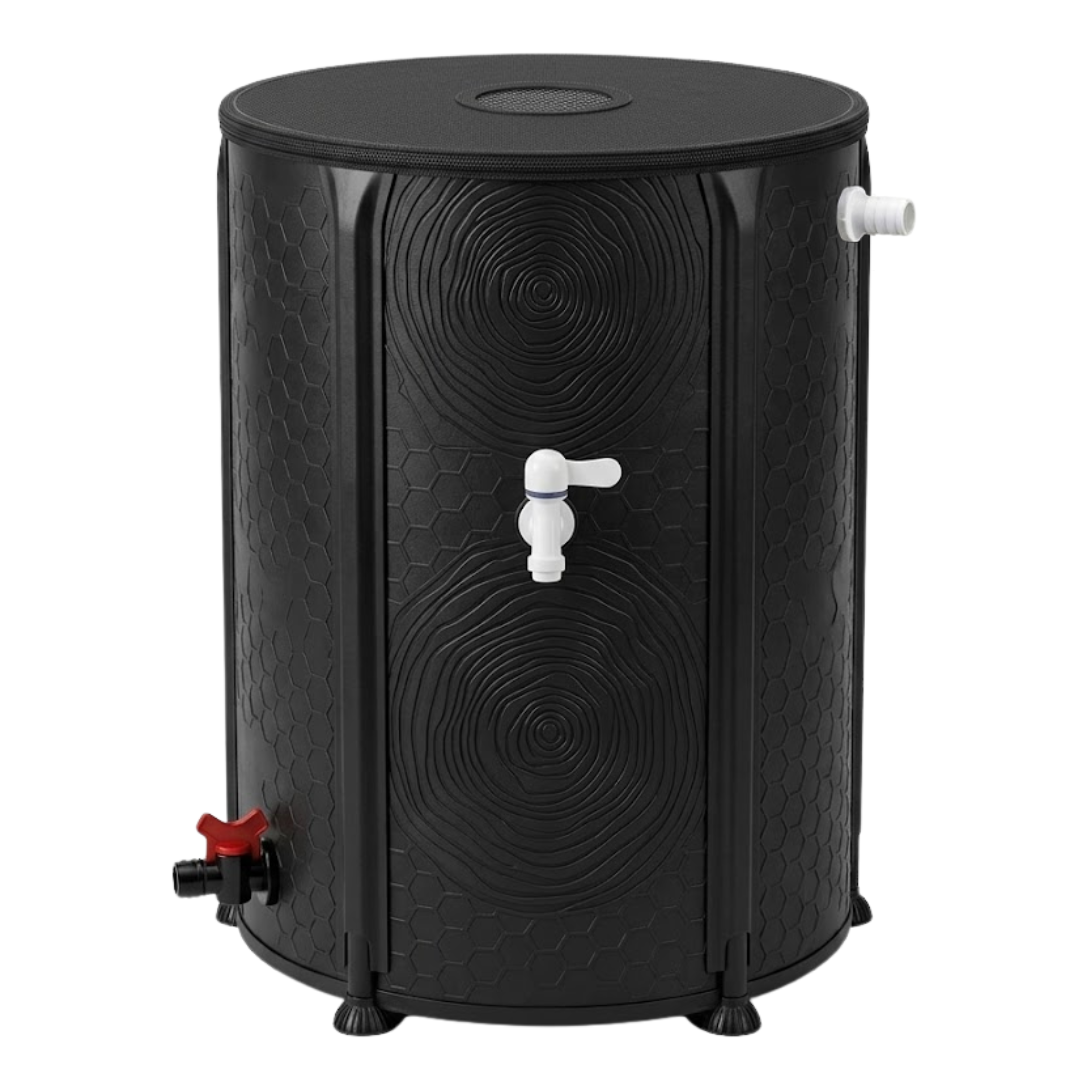 53 Gallon Collapsible Rain Barrel Water Collection System Kit