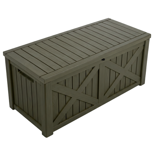 567.8 L Resin Bench Box Storage with Lid Lock and X Front Panel Unit