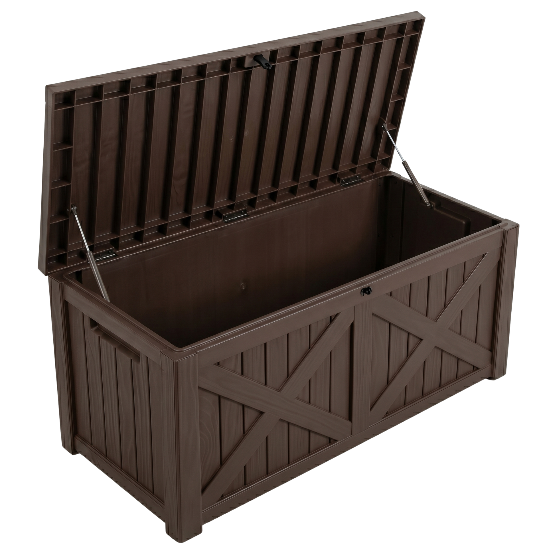 567.8 L Resin Bench Box Storage with Lid Lock and X Front Panel Unit