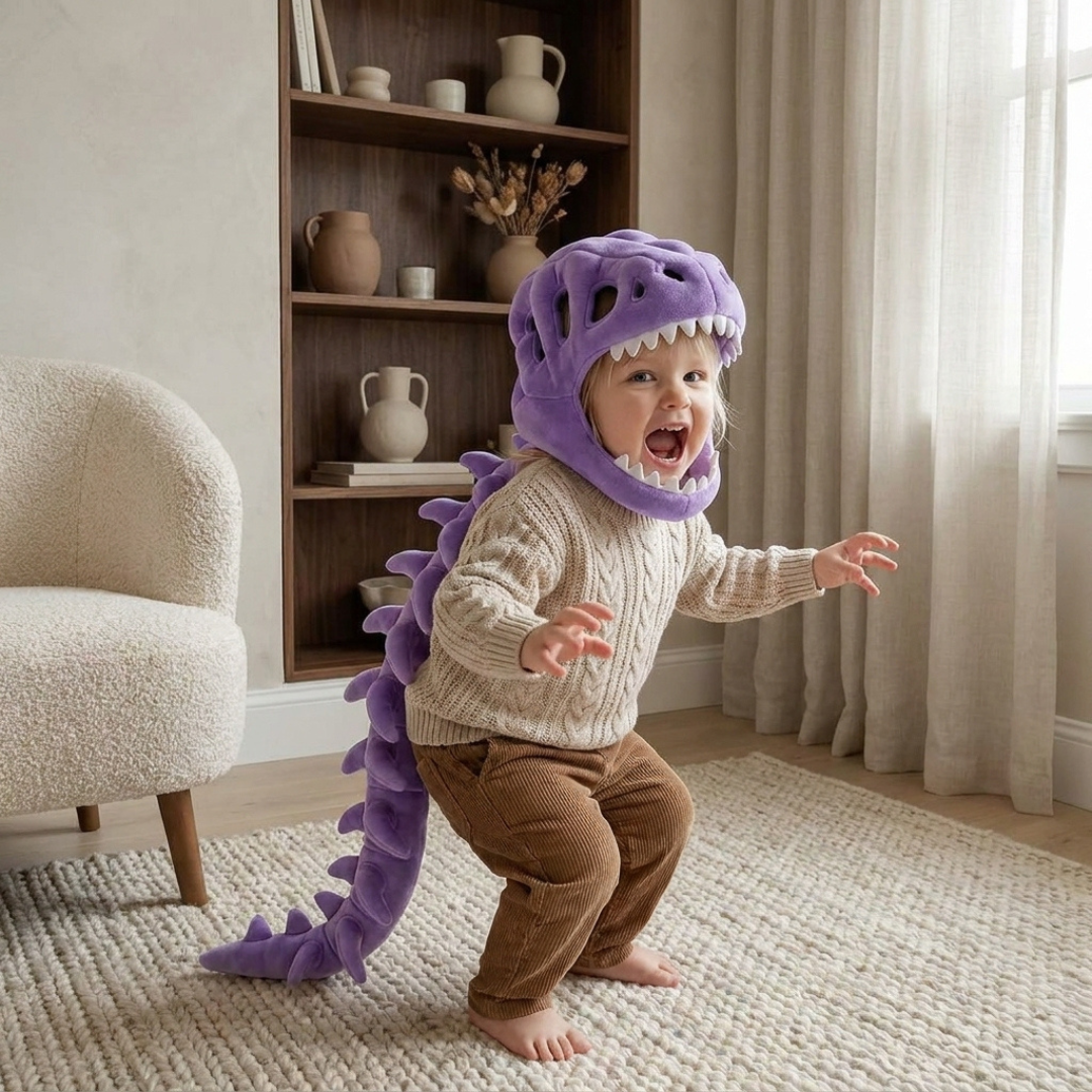 Dino Plush Baby Hoodie