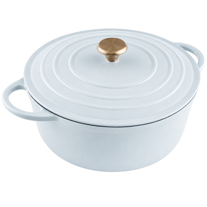 6.4 Quart Enameled Cast Iron Dutch Oven with Lid for Oven Cooking