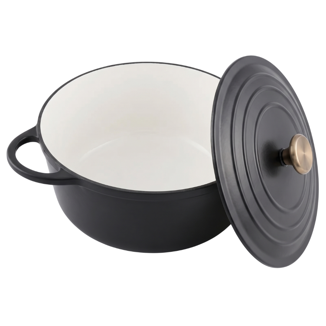 6.4 Quart Enameled Cast Iron Dutch Oven with Lid for Oven Cooking