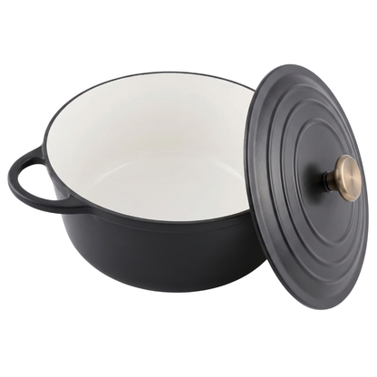 6.4 Quart Enameled Cast Iron Dutch Oven with Lid for Oven Cooking