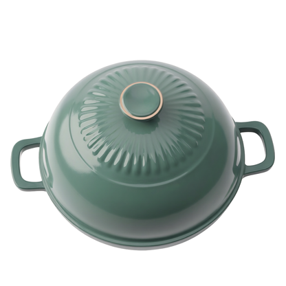 6 Quart Enameled Cast Iron Bread Oven with Dome Lid for Baking