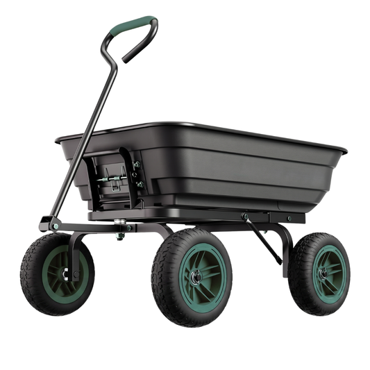 600 lb Garden Dump Cart Steel Frame Material Handling Wagon System