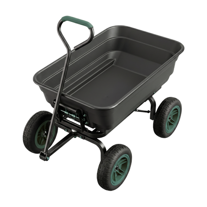 600 lb Garden Dump Cart Steel Frame Material Handling Wagon System