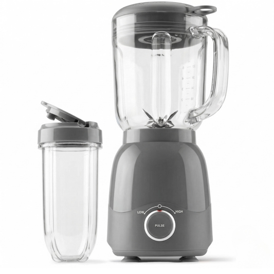 600W Compact Multi-Use Blender Set 48oz Pitcher with 16oz To-Go Cup