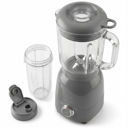 600W Compact Multi-Use Blender Set 48oz Pitcher with 16oz To-Go Cup