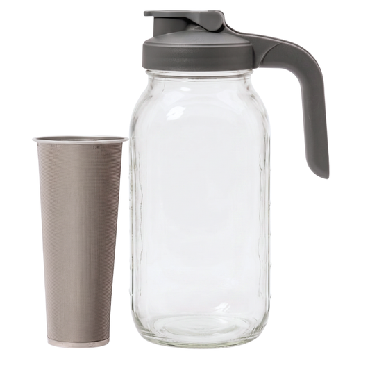 64oz Glass Pitcher Cold Brew Coffee Maker with Filter and Lid