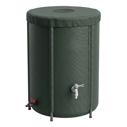 65 Gallon Collapsible Rain Barrel for Garden Water Collection