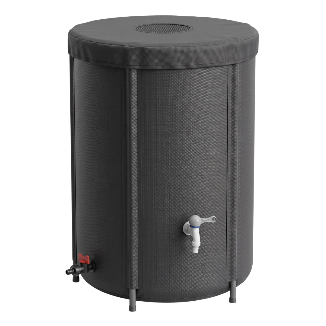 65 Gallon Collapsible Rain Barrel for Garden Water Collection