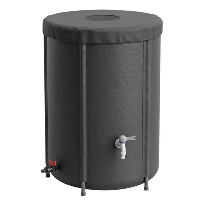 65 Gallon Collapsible Rain Barrel for Garden Water Collection