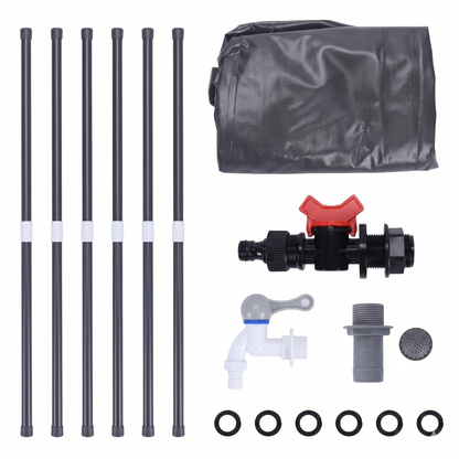 65 Gallon Collapsible Rain Barrel for Garden Water Collection