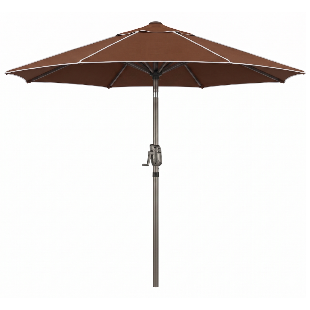 7.5 ft Patio Market Umbrella with Tilt Crank and 8-Rib Frame