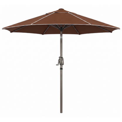 7.5 ft Patio Market Umbrella with Tilt Crank and 8-Rib Frame