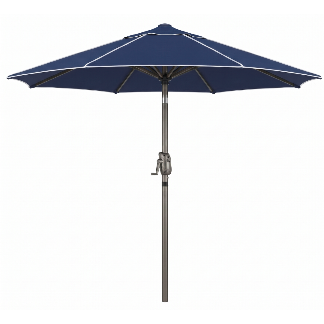 7.5 ft Patio Market Umbrella with Tilt Crank and 8-Rib Frame