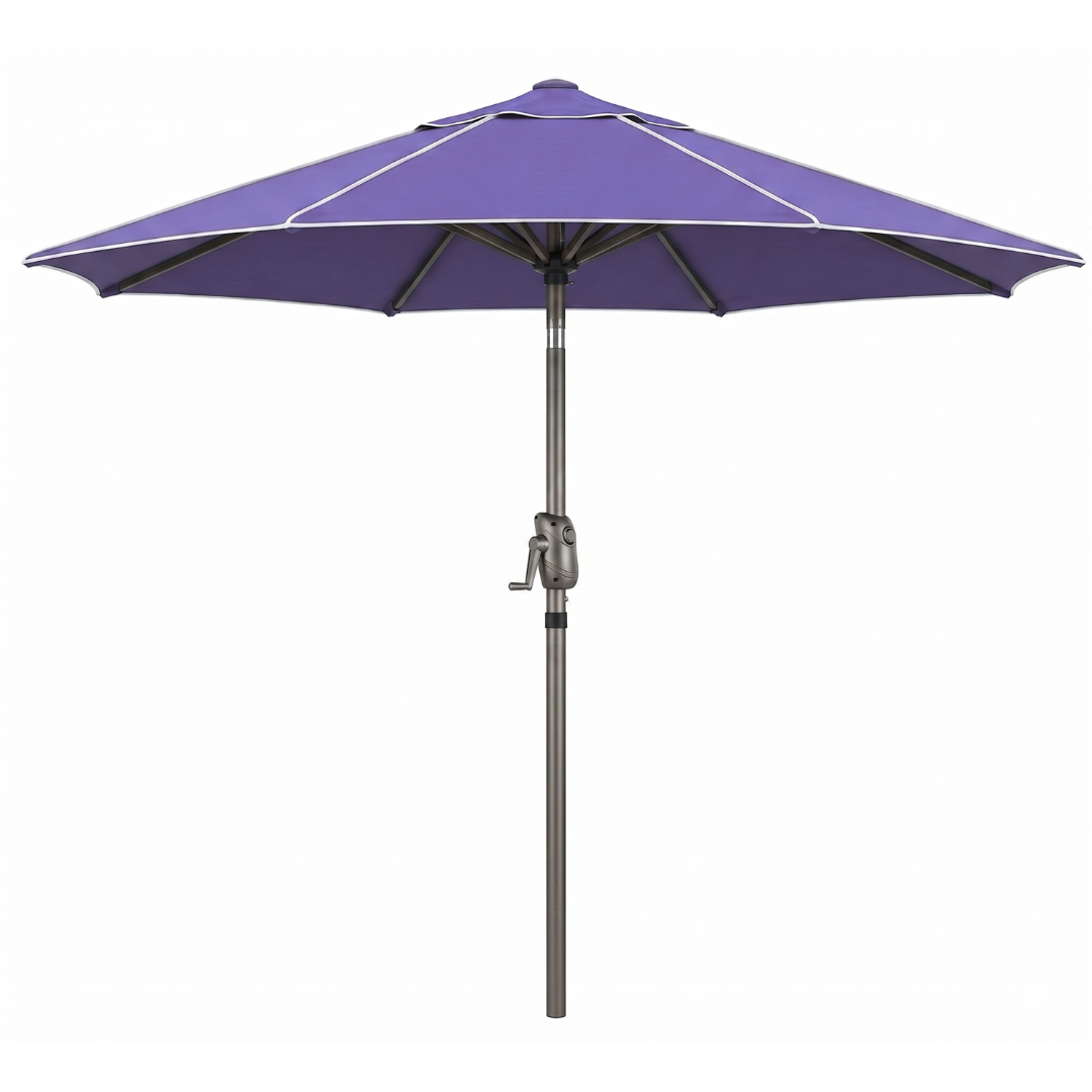 7.5 ft Patio Market Umbrella with Tilt Crank and 8-Rib Frame