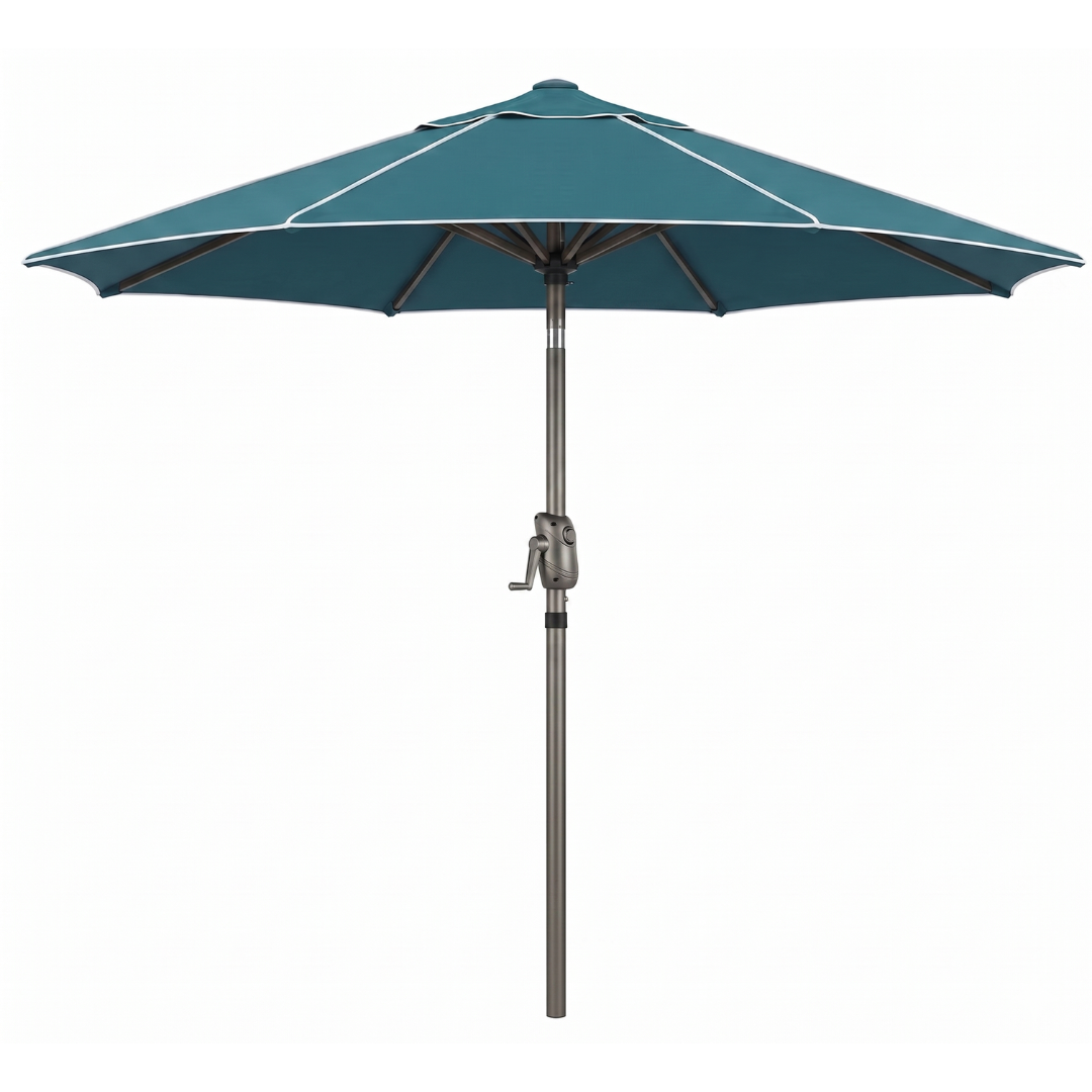 7.5 ft Patio Market Umbrella with Tilt Crank and 8-Rib Frame