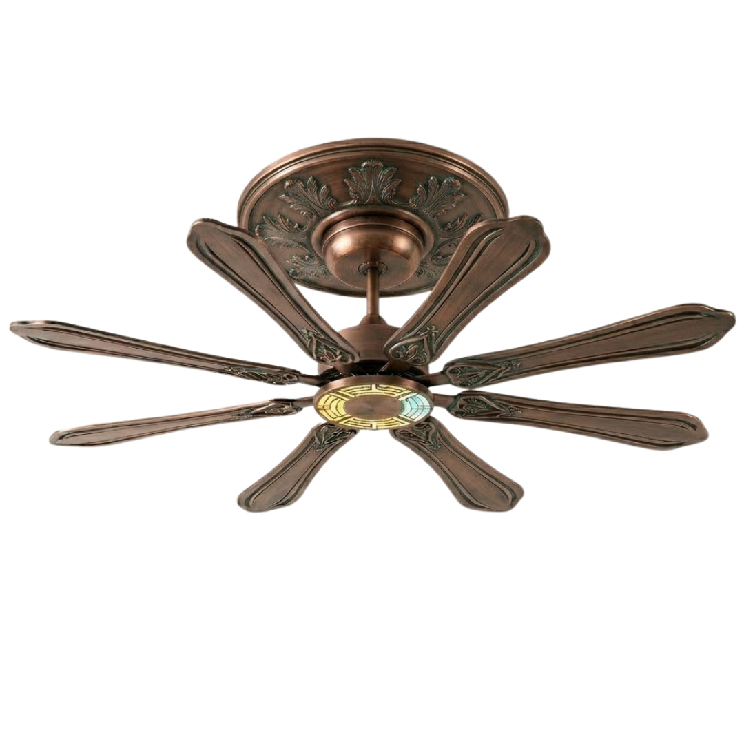 72-Inch Ceiling Fan with Integrated LED Light, 8 Blades and Remote