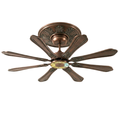 72-Inch Ceiling Fan with Integrated LED Light, 8 Blades and Remote